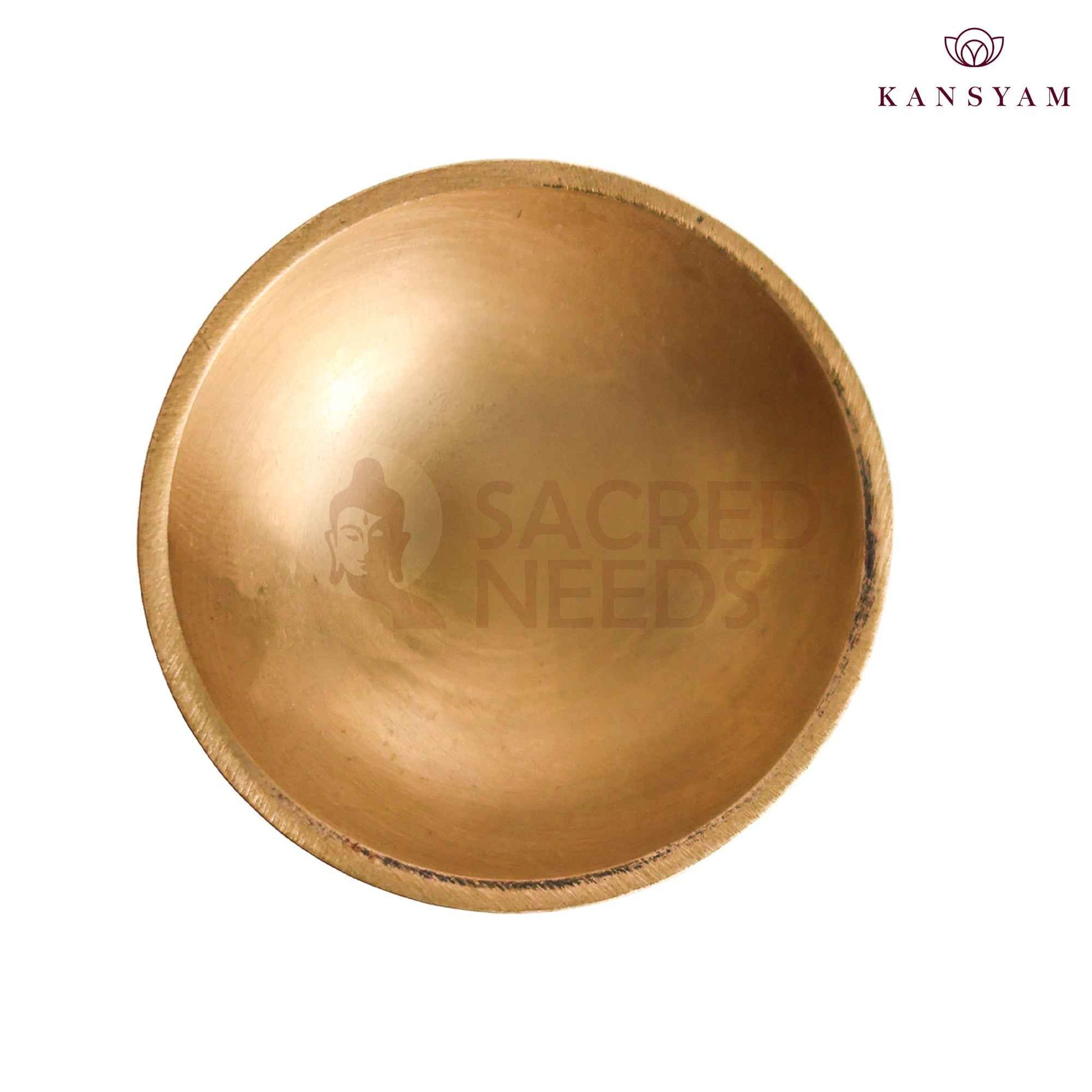 Sacred Needs Bronze Round Deepam – 1.8 Inch (4.6 cm) Height | Traditional Bronze Oil Lamp for Pooja, Temple & Spiritual Home Décor