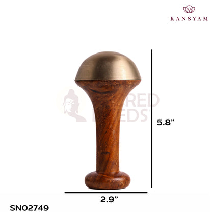 Sacred Needs Bronze Long Massager – 5.8 Inch (14.7 cm) Height | Traditional Bronze Handheld Acupressure Massage Tool for Relaxation, Wellness & Daily Self-Care