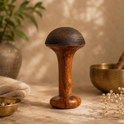 Sacred Needs Bronze Long Massager – 5.6 Inch (14.2 cm) Height | Traditional Bronze Acupressure Massage Tool for Hand, Foot & Body Relaxation