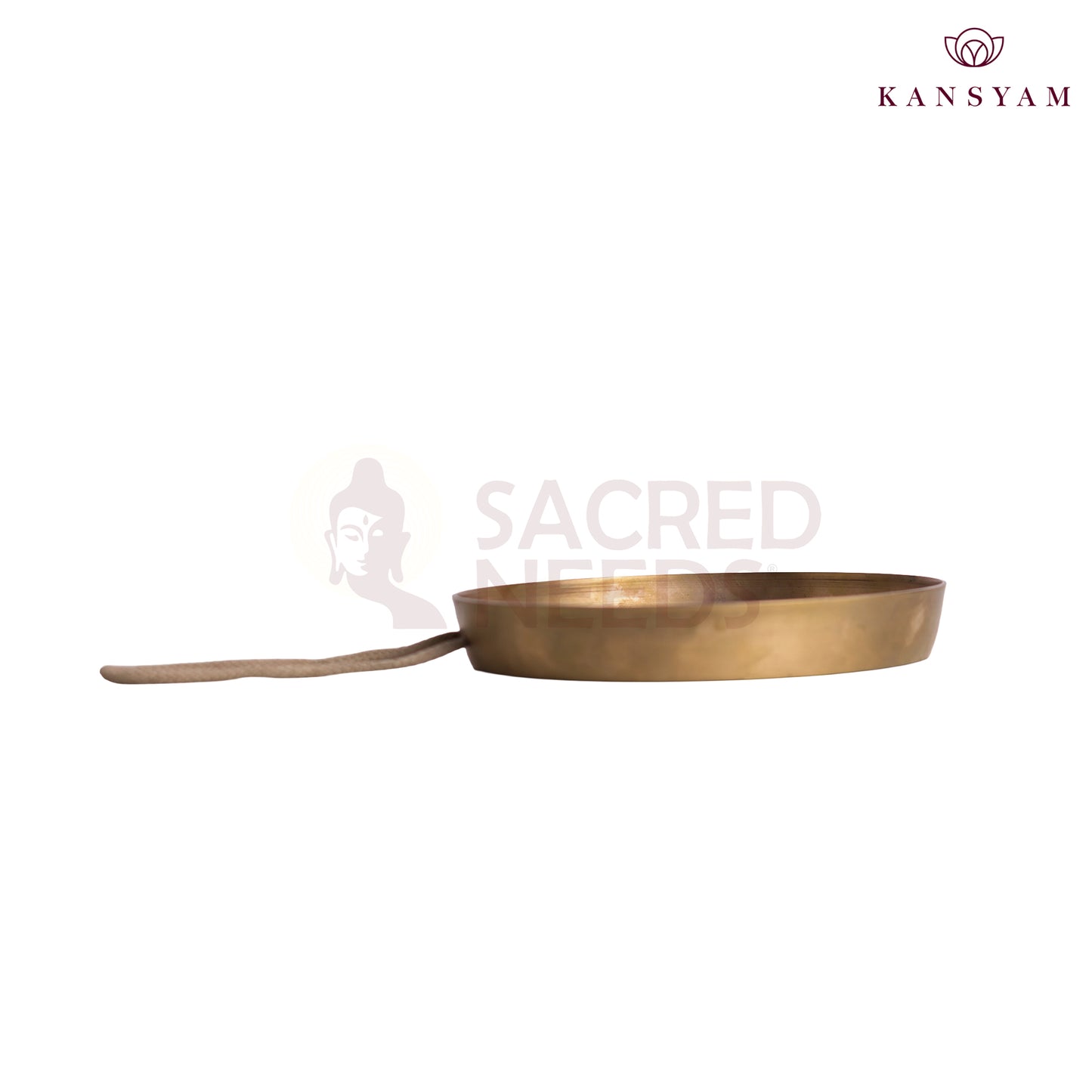 Sacred Needs Bronze Segandi Danka – 1.1 Inch (2.8 cm) Height | Traditional Bronze Temple Gong Instrument for Pooja, Rituals & Spiritual Ceremonies