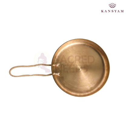 Sacred Needs Bronze Segandi Danka – 1.1 Inch (2.8 cm) Height | Traditional Bronze Temple Gong Instrument for Pooja, Rituals & Spiritual Ceremonies