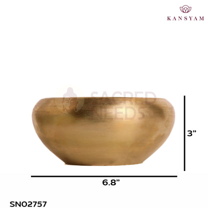 Sacred Needs Bronze Om Singing Bowl with Wooden Stick – 3 Inch (7.6 cm) Height | Meditation Sound Bowl for Yoga, Healing, Mindfulness & Spiritual Practices