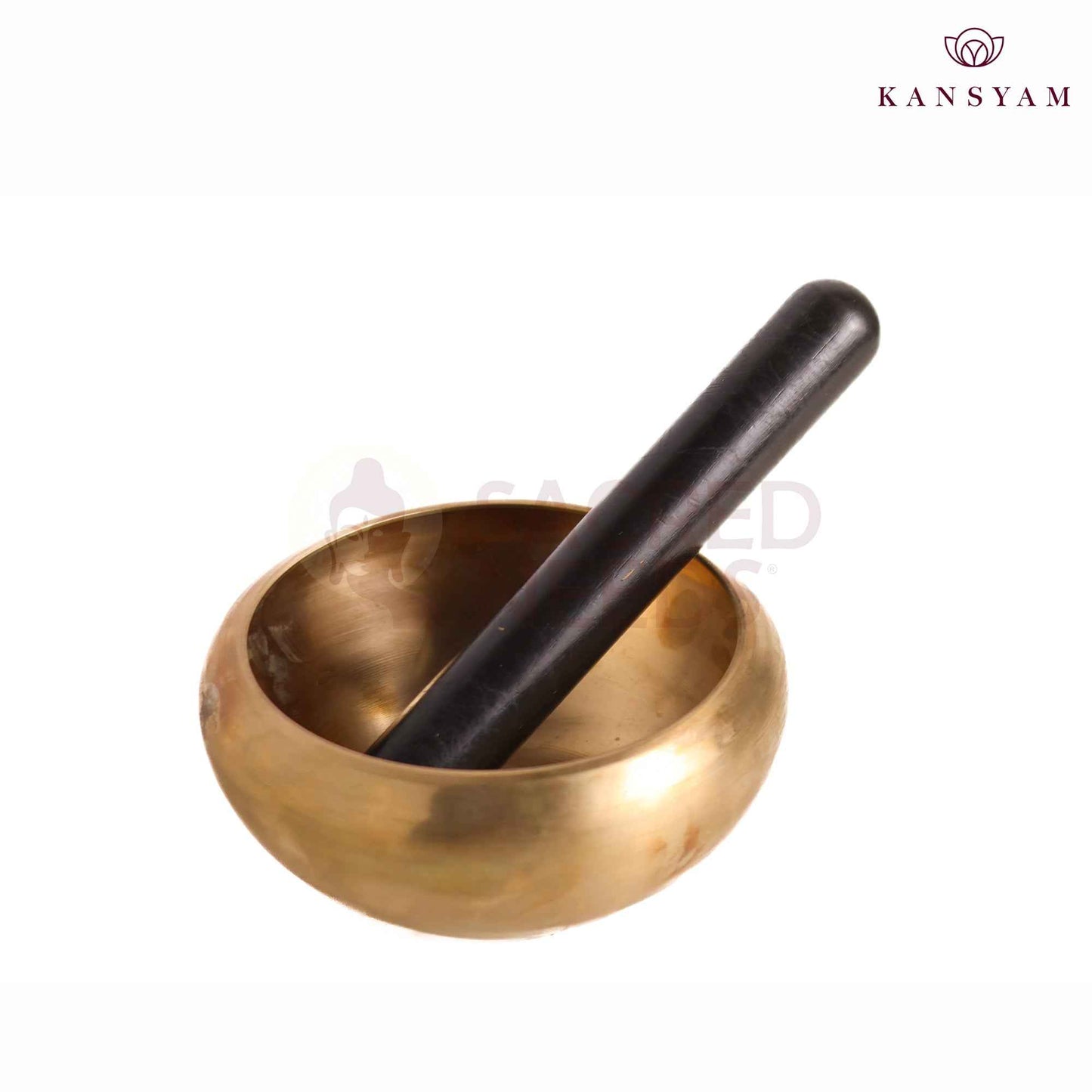 Sacred Needs Bronze Om Singing Bowl with Wooden Stick – 2.4 Inch (6.1 cm) Height | Meditation Sound Bowl for Yoga, Healing, Mindfulness & Spiritual Practices
