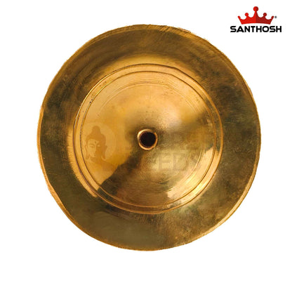 Sacred Needs Brass Talam Manjira – 0.4 Inch (1 cm) Height | Traditional Brass Hand Cymbals for Bhajans, Kirtans, Temple Worship & Spiritual Music