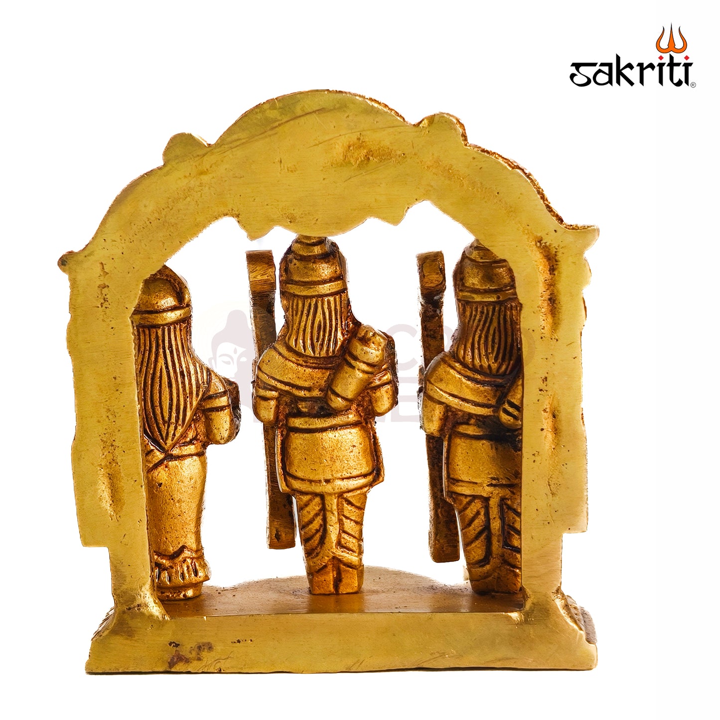 Sacred Needs Brass Ram Darbar Idol – 3.8 Inch (9.7 cm) Height | Lord Rama, Sita, Lakshmana & Hanuman Statue for Pooja Room, Temple & Spiritual Home Décor
