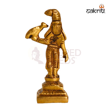 Sacred Needs Brass Andal Idol – 3.7 Inch (9.4 cm) Height | Goddess Andal Brass Statue for Pooja Room, Temple, Navaratri & Home Décor