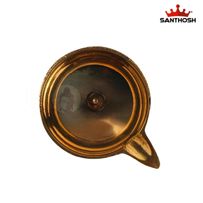 Sacred Needs Brass Agal Deepam – 0.6 Inch (1.5 cm) Height | Traditional Brass Oil Lamp Diya for Pooja Room, Temple, Festivals & Daily Worship