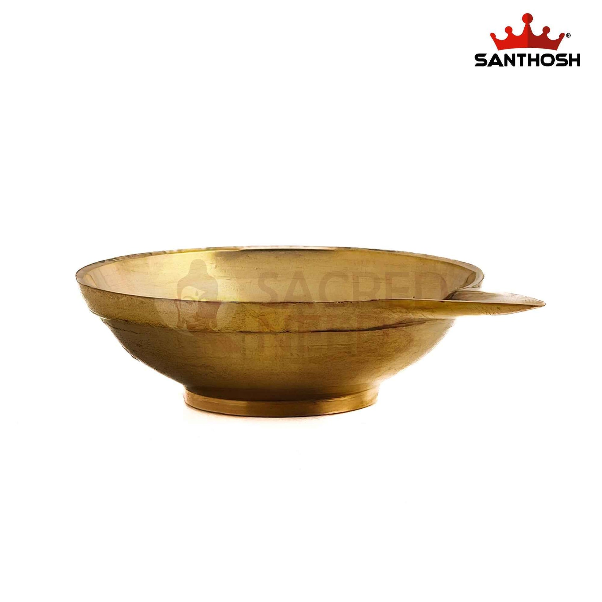 Sacred Needs Brass Agal Deepam – 0.6 Inch (1.5 cm) Height | Traditional Brass Oil Lamp Diya for Pooja Room, Temple, Festivals & Daily Worship