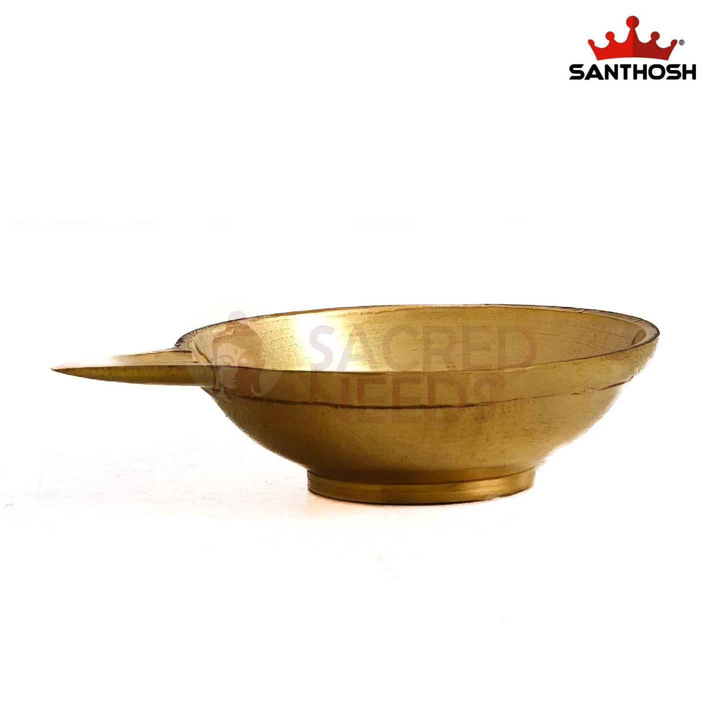 Sacred Needs Brass Agal Deepam – 0.6 Inch (1.5 cm) Height | Traditional Brass Oil Lamp (Diya) for Pooja Room, Temple, Festivals & Home Décor