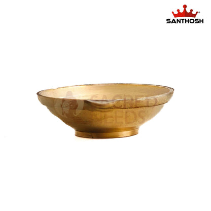 Sacred Needs Brass Agal Deepam – 0.6 Inch (1.5 cm) Height | Traditional Brass Oil Lamp (Diya) for Pooja Room, Temple, Festivals & Home Décor