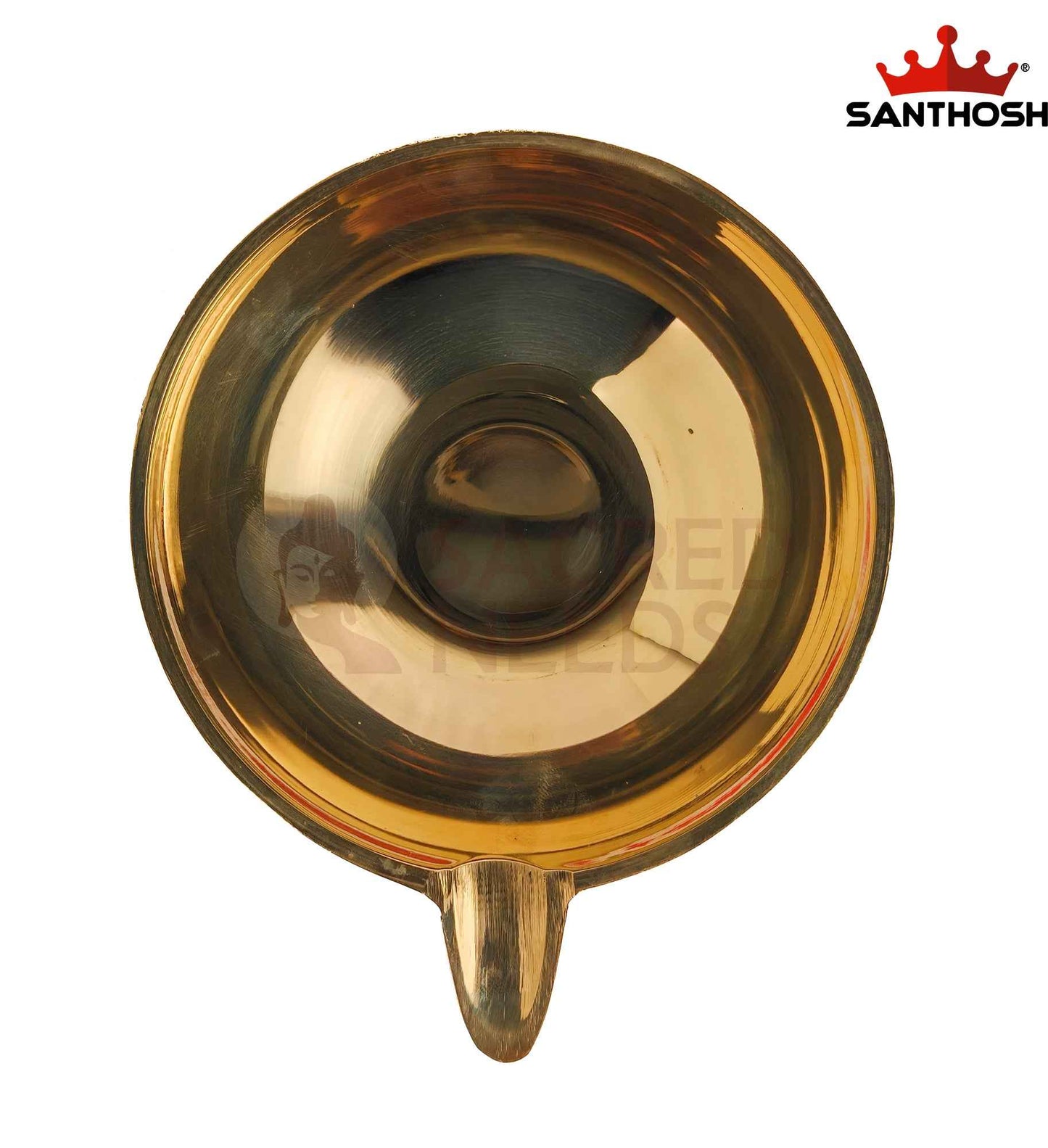 Sacred Needs Brass Agal Deepam – 1.5 Inch (3.8 cm) Height | Traditional Brass Oil Lamp for Pooja, Temple, Diwali & Karthigai Deepam Decor