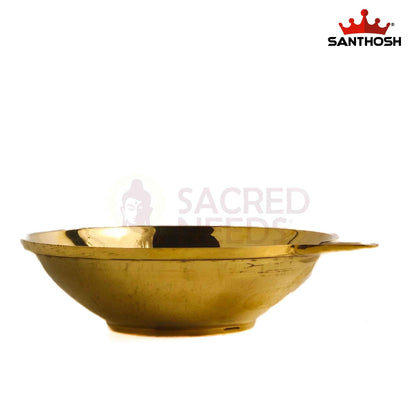 Sacred Needs Brass Agal Deepam – 1.5 Inch (3.8 cm) Height | Traditional Brass Oil Lamp for Pooja, Temple, Diwali & Karthigai Deepam Decor