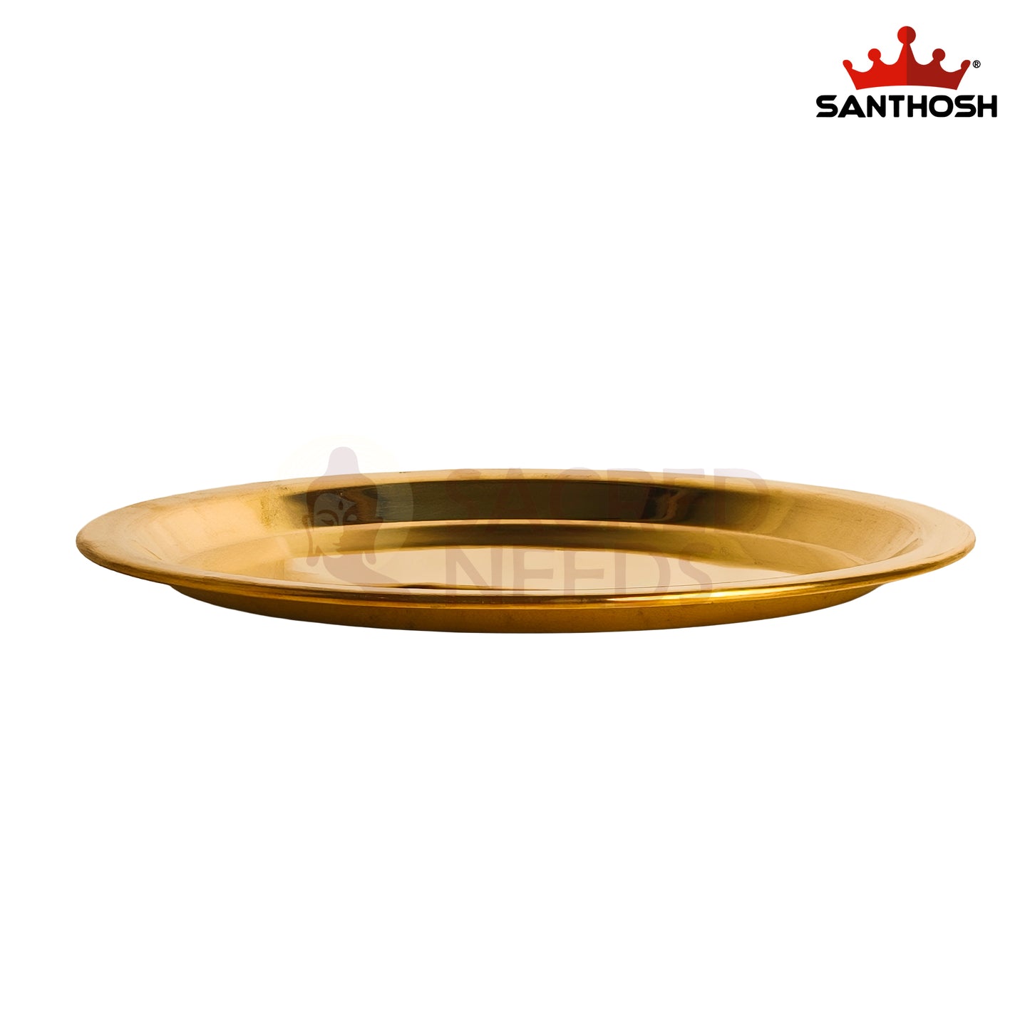 Sacred Needs Brass ICC Tope Cover / Lid – 0.5 Inch (1.3 cm) Height | Traditional Brass Lid for ICC Bowl, Urli, Serving Vessel & Decorative Brassware
