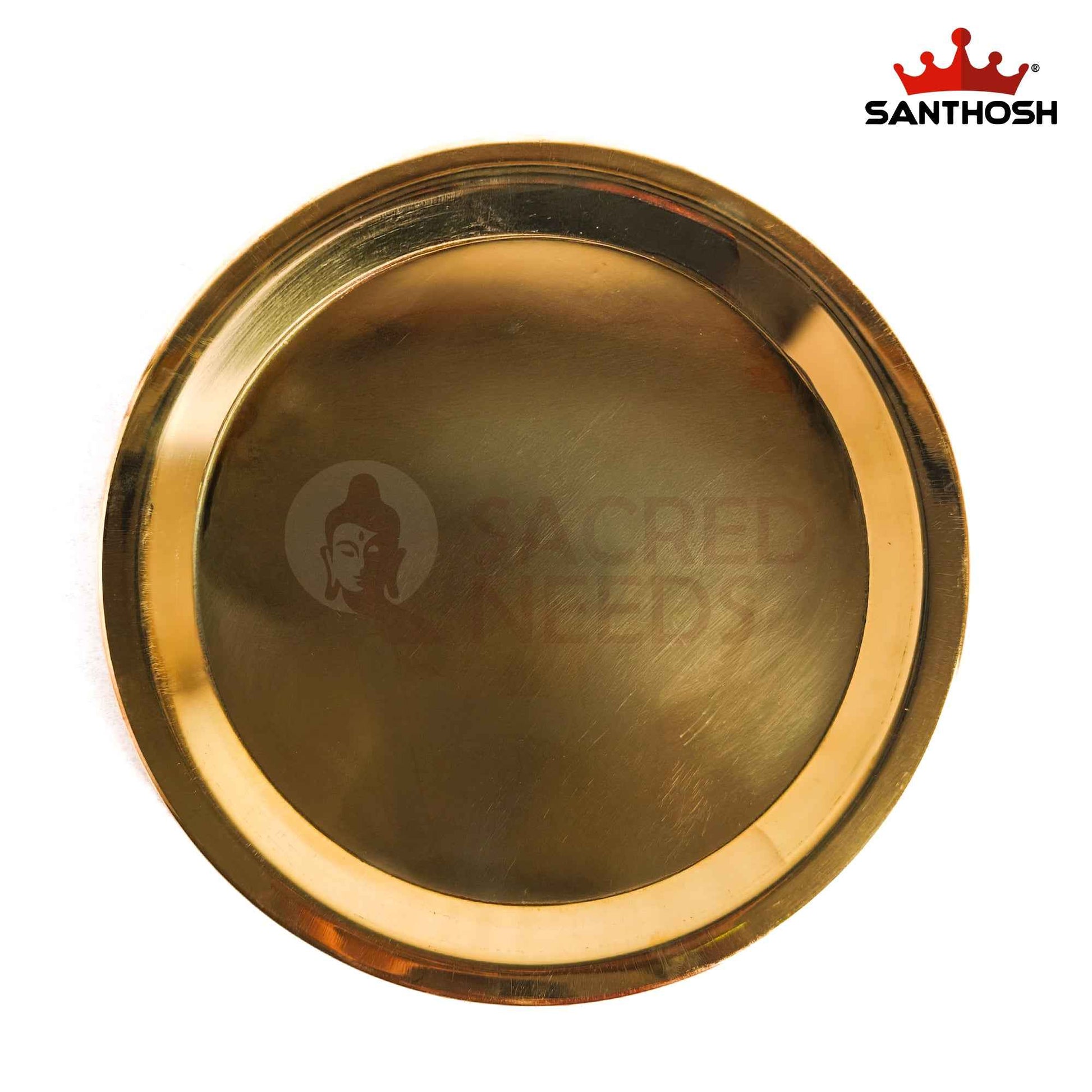 Sacred Needs Brass ICC Tope Cover / Lid – 0.5 Inch (1.3 cm) Height | Traditional Brass Lid for ICC Bowl, Urli, Serving Vessel & Decorative Brassware