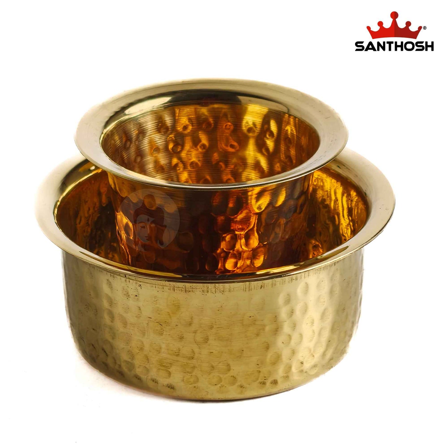 Sacred Needs Brass Dabara & Tumbler Set – 2.3 Inch (5.8 cm) Height | Traditional South Indian Brass Coffee Cup & Davara Set for Serving Coffee, Tea & Home Use