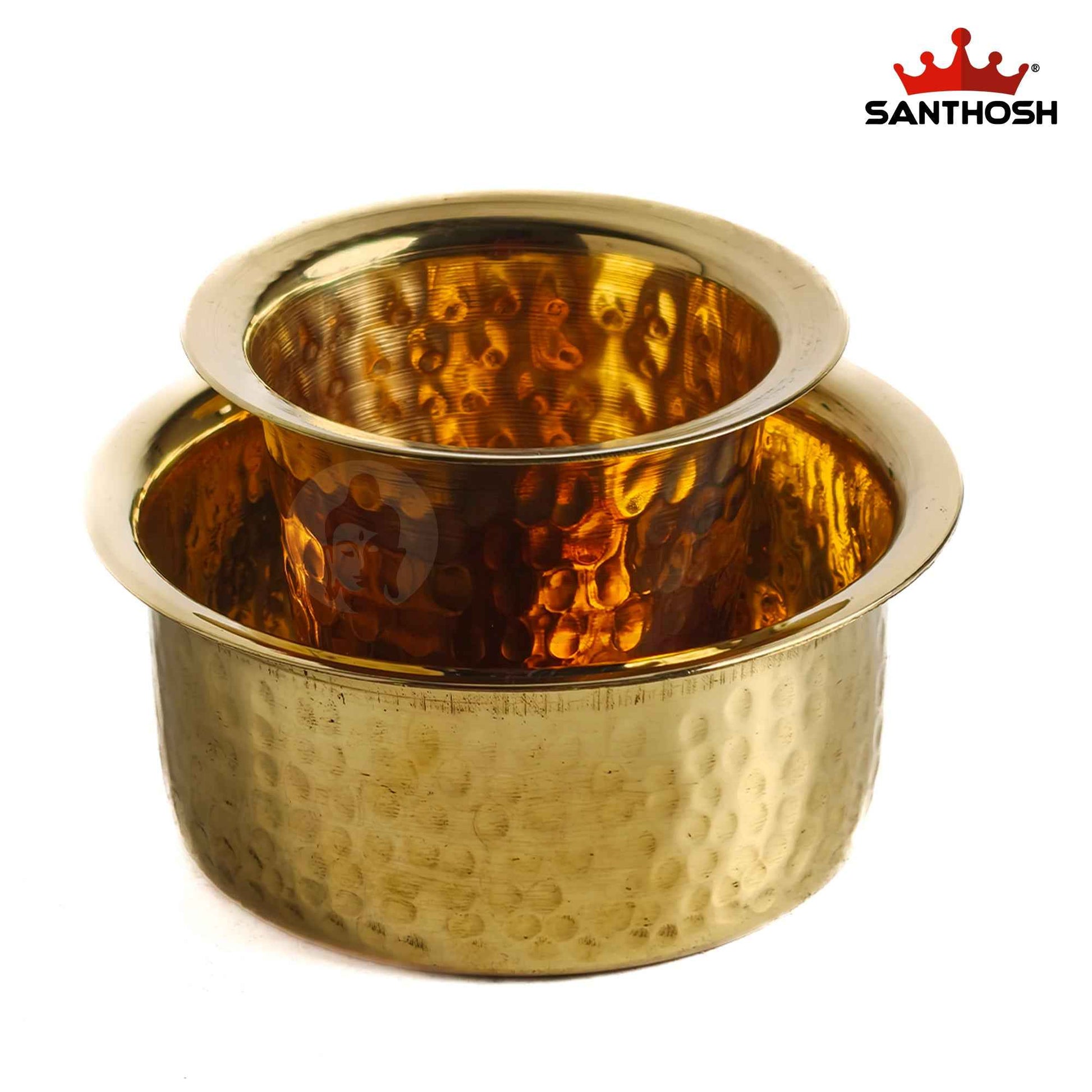 Sacred Needs Brass Dabara & Tumbler Set – 2.3 Inch (5.8 cm) Height | Traditional South Indian Brass Coffee Cup & Davara Set for Serving Coffee, Tea & Home Use
