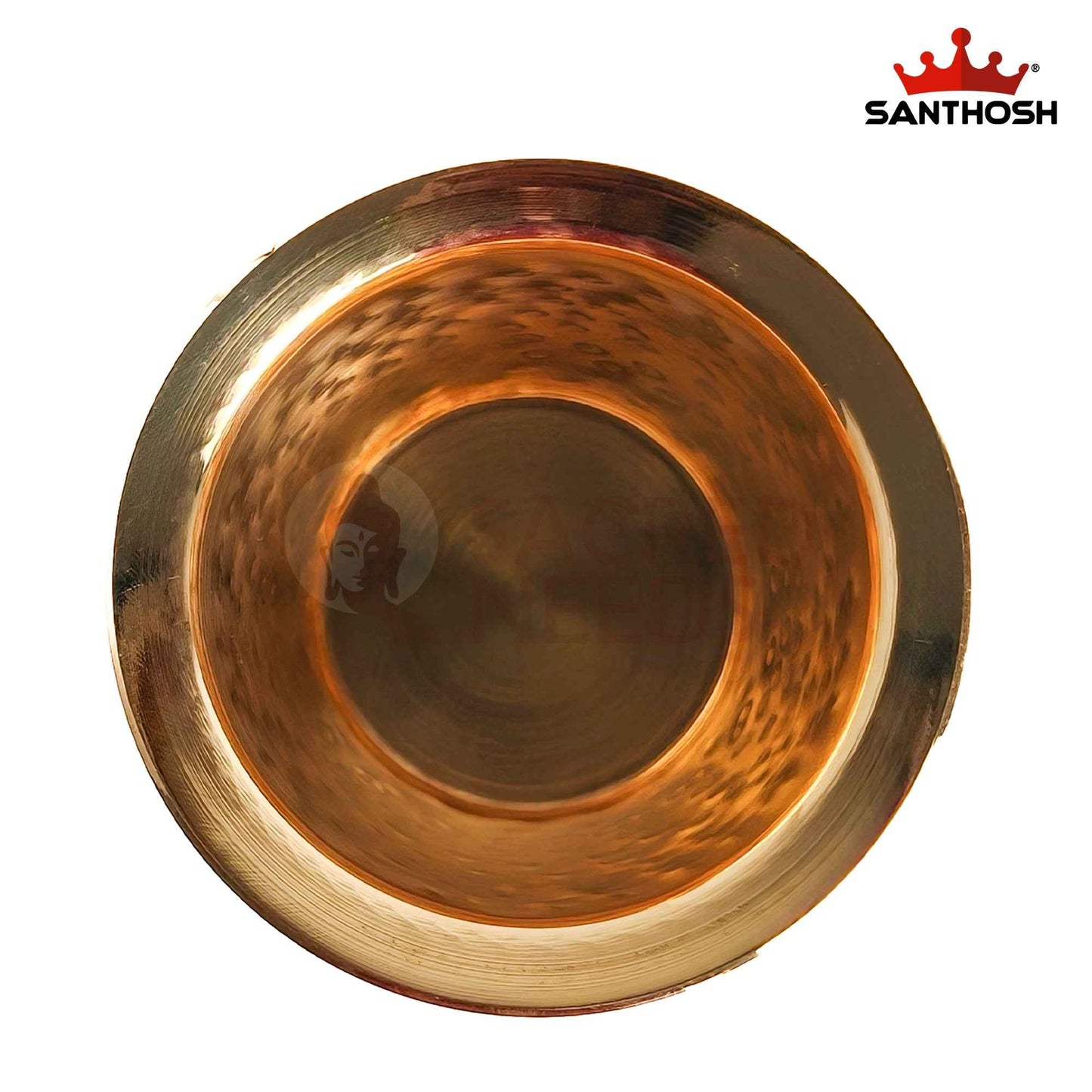 Sacred Needs Brass Dabara & Tumbler Set – 2.3 Inch (5.8 cm) Height | Traditional South Indian Brass Coffee Cup & Davara Set for Serving Coffee, Tea & Home Use