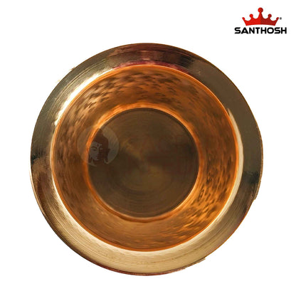 Sacred Needs Brass Dabara & Tumbler Set – 2.3 Inch (5.8 cm) Height | Traditional South Indian Brass Coffee Cup & Davara Set for Serving Coffee, Tea & Home Use