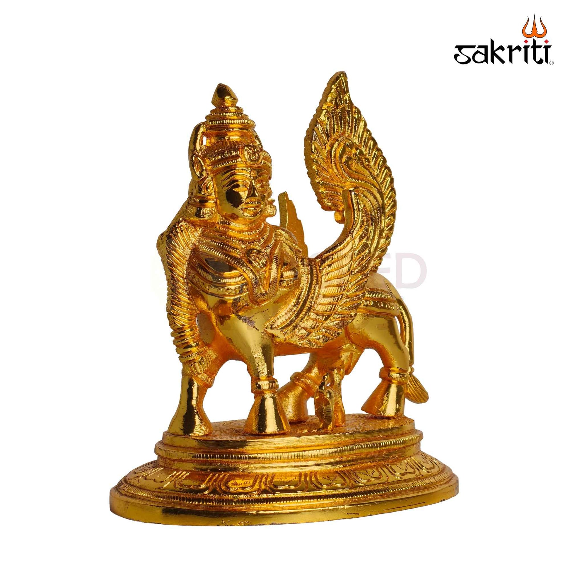 Sacred Needs Brass Kamadhenu Cow with Calf Idol – 6 Inch (15.2 cm) Height | Divine Kamadhenu Statue for Pooja Room, Home Temple, Vastu & Spiritual Décor