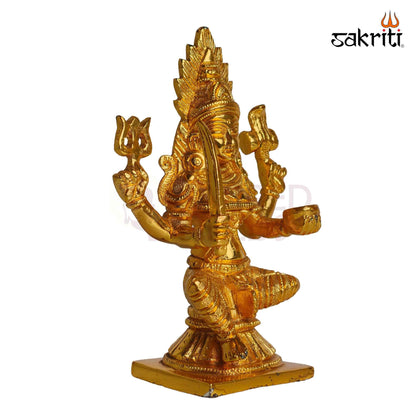 Sacred Needs Brass Mariamman Idol – 6.1 Inch (15.5 cm) Height | Goddess Mariamman Brass Statue for Pooja Room, Home Temple, Navaratri & Spiritual Décor