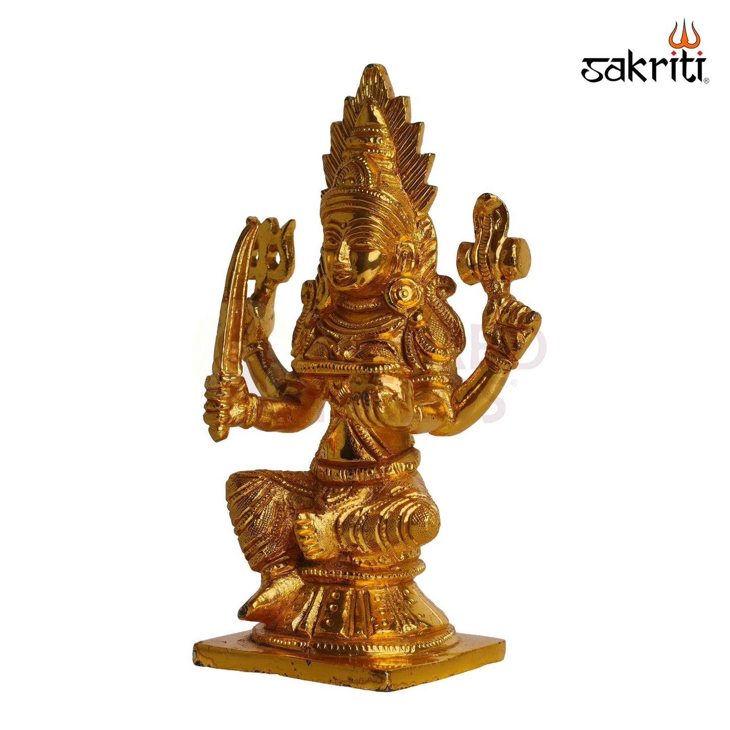 Sacred Needs Brass Mariamman Idol – 6.1 Inch (15.5 cm) Height | Goddess Mariamman Brass Statue for Pooja Room, Home Temple, Navaratri & Spiritual Décor