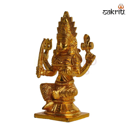 Sacred Needs Brass Mariamman Idol – 6.1 Inch (15.5 cm) Height | Goddess Mariamman Brass Statue for Pooja Room, Home Temple, Navaratri & Spiritual Décor