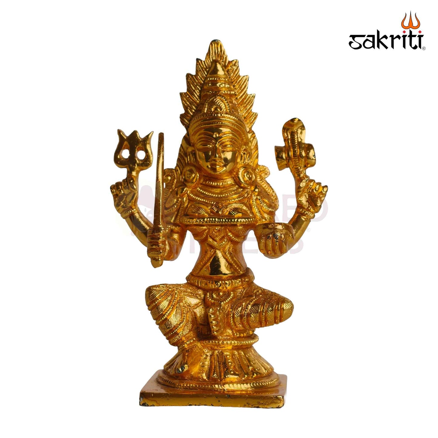 Sacred Needs Brass Mariamman Idol – 6.1 Inch (15.5 cm) Height | Goddess Mariamman Brass Statue for Pooja Room, Home Temple, Navaratri & Spiritual Décor
