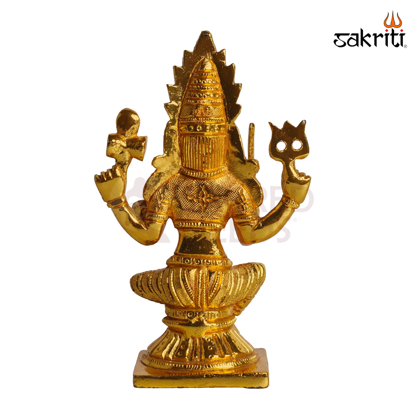 Sacred Needs Brass Mariamman Idol – 6.1 Inch (15.5 cm) Height | Goddess Mariamman Brass Statue for Pooja Room, Home Temple, Navaratri & Spiritual Décor