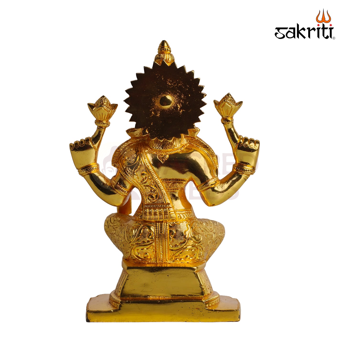 Sacred Needs Brass Goddess Lakshmi Idol – 9.5 Inch (24.1 cm) Height | Mahalakshmi Brass Statue for Pooja Room, Home Temple, Wealth, Prosperity & Spiritual Décor