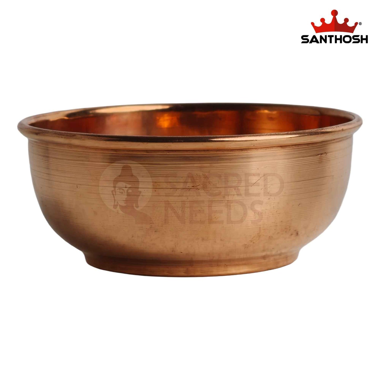 Sacred Needs Pure Copper Katori Bowl – 1.5 Inch (3.8 cm) Height | Traditional Copper Bowl for Serving, Pooja, Prasadam & Ayurvedic Dining