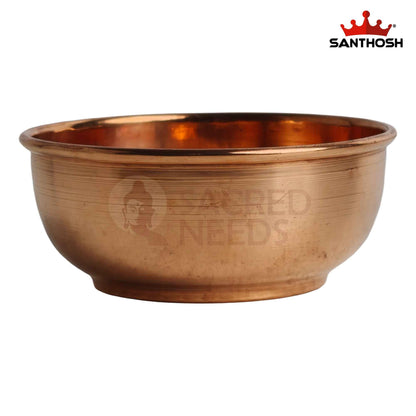 Sacred Needs Pure Copper Katori Bowl – 1.5 Inch (3.8 cm) Height | Traditional Copper Bowl for Serving, Pooja, Prasadam & Ayurvedic Dining