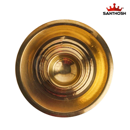 Sacred Needs Brass Kapoor Aarti Plate – 2 Inch (5.1 cm) Height | Traditional Brass Camphor Aarti Thali for Pooja, Temple, Daily Worship & Hindu Rituals