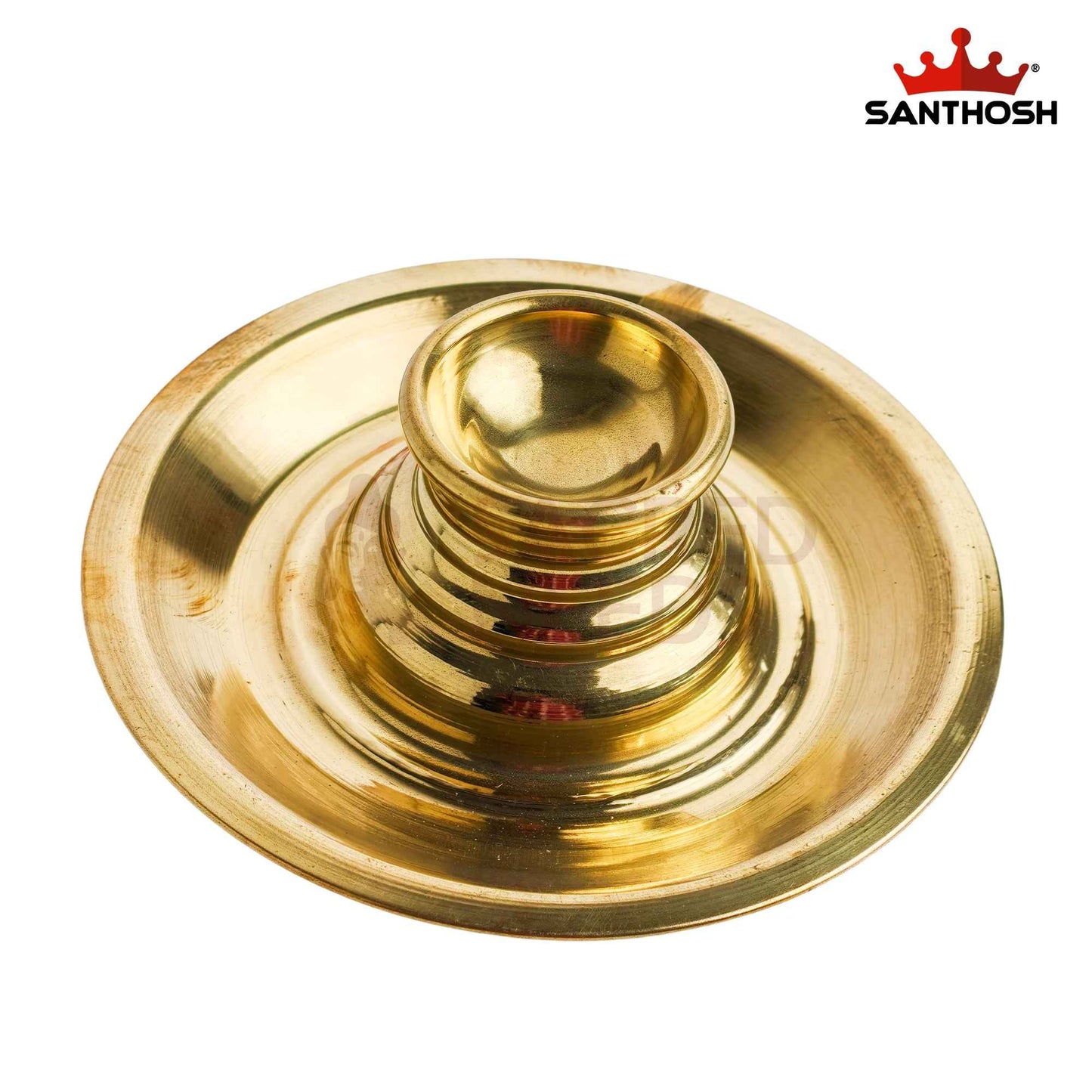 Sacred Needs Brass Kapoor Aarti Plate – 2 Inch (5.1 cm) Height | Traditional Brass Camphor Aarti Thali for Pooja, Temple, Daily Worship & Hindu Rituals