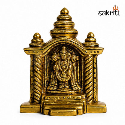 Brass Balaji Idol – 4.2 Inch (10.7 cm) Height | Lord Venkateswara Statue for Pooja Room, Home Temple & Spiritual Décor