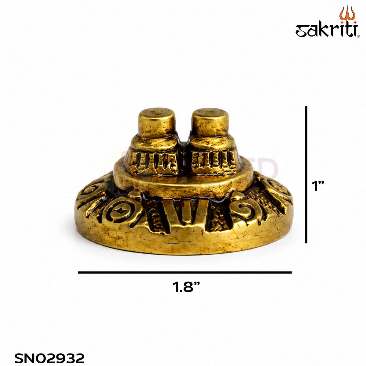 Brass Perumal Padam – 1 Inch (2.5 cm) Height | Lord Vishnu Footprint for Pooja Room, Temple & Devotional Décor