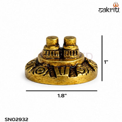 Brass Perumal Padam – 1 Inch (2.5 cm) Height | Lord Vishnu Footprint for Pooja Room, Temple & Devotional Décor
