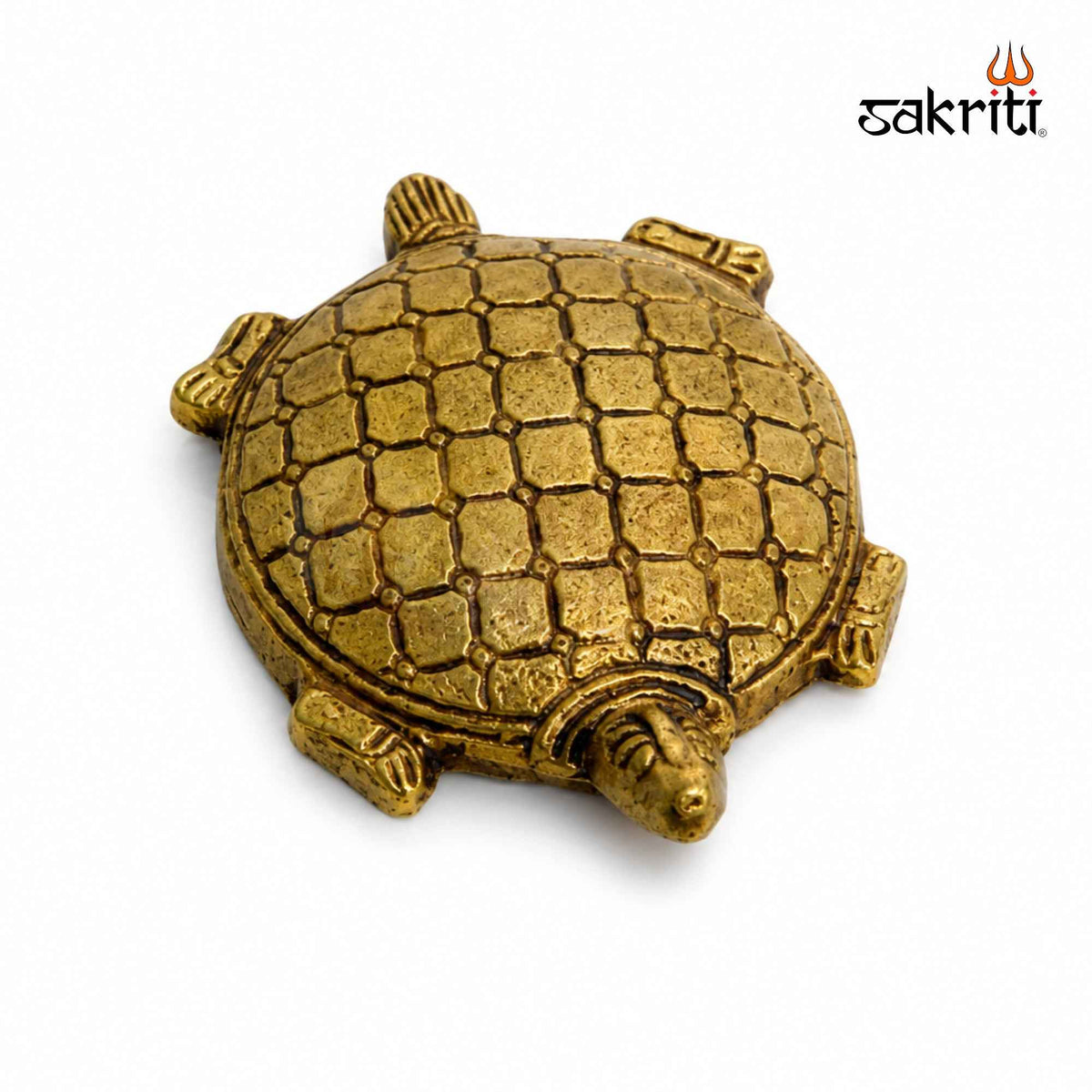 Brass Big Tortoise Statue – 0.8 Inch (2 cm) Height | Traditional Brass Tortoise Idol for Vastu, Home Décor & Pooja Room