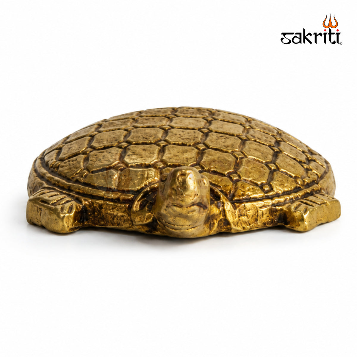 Brass Big Tortoise Statue – 0.8 Inch (2 cm) Height | Traditional Brass Tortoise Idol for Vastu, Home Décor & Pooja Room