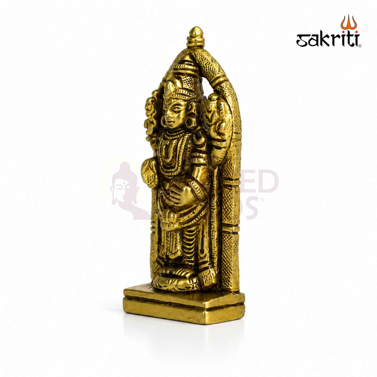 Brass Balaji Idol – 4 Inch (10.2 cm) Height | Lord Venkateswara Statue for Pooja Room, Home Temple & Devotional Décor