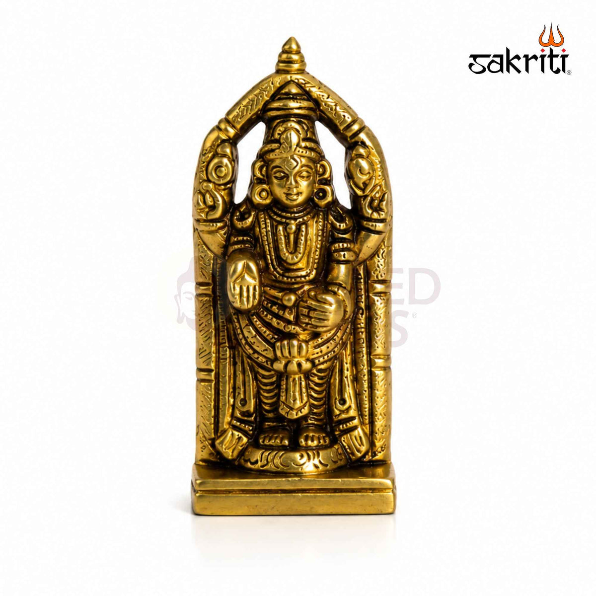 Brass Balaji Idol – 4 Inch (10.2 cm) Height | Lord Venkateswara Statue for Pooja Room, Home Temple & Devotional Décor