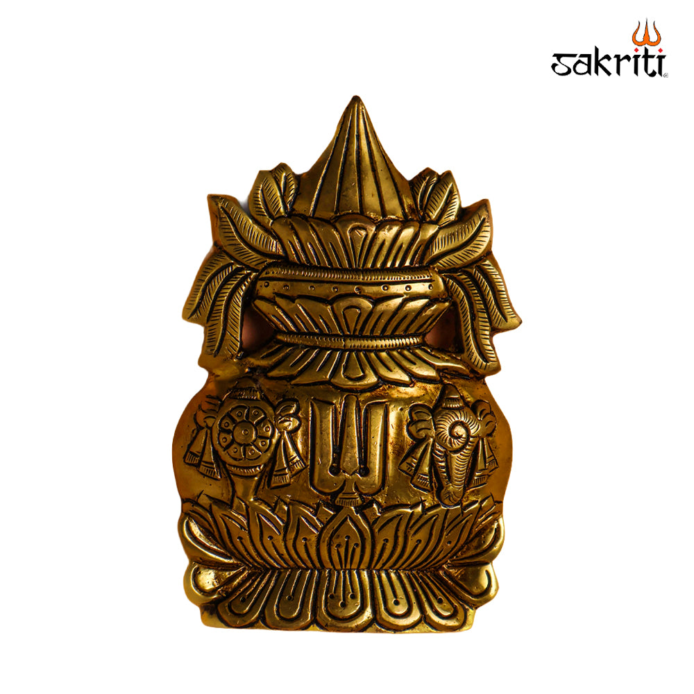 Sacred Needs Brass Kalasam with S.C.N – 5.5 Inch (14 cm) Height | Traditional Brass Kalash for Pooja, Temple & Home Décor