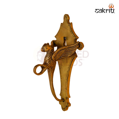 Sacred Needs Brass Parrot Bracket – 7.7 Inch (19.6 cm) Height | Decorative Brass Wall Bracket for Hanging Lamps, Urli & Pooja Room Décor