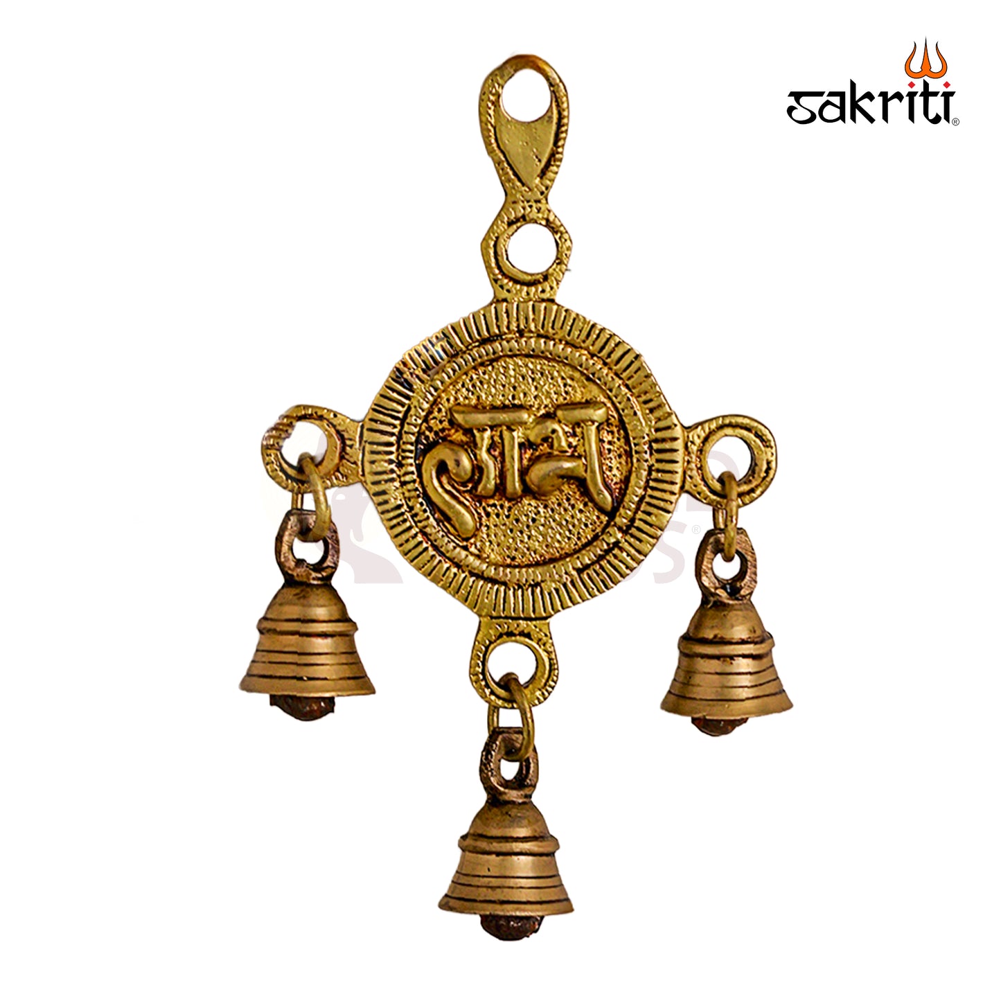 Sacred Needs Brass Shubh Labh with Ganesha Wall Hanging – 7 Inch Height (4.5 Inch Length) | Decorative & Auspicious Wall Mount for Pooja Room, Temple & Home Décor