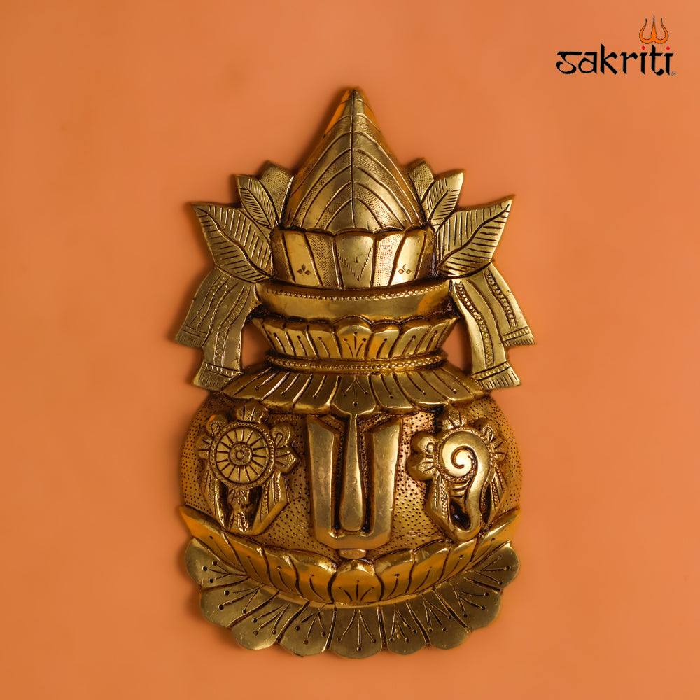 Sacred Needs Brass Kalasam with S.C.N – 10 Inch (25.4 cm) Height | Traditional Brass Kalash for Temple, Pooja Room & Ritual Use