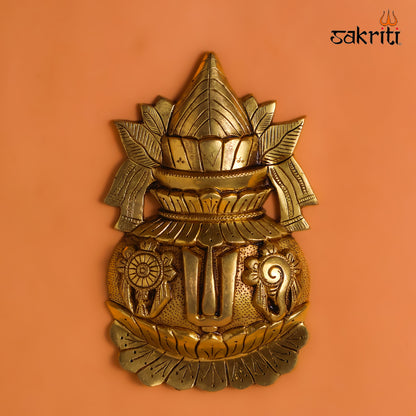 Sacred Needs Brass Kalasam with S.C.N – 10 Inch (25.4 cm) Height | Traditional Brass Kalash for Temple, Pooja Room & Ritual Use