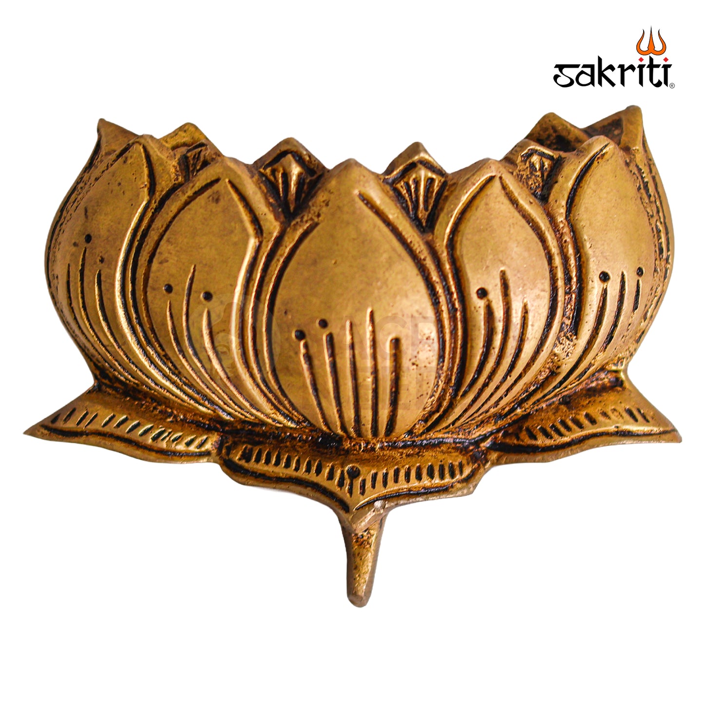 Sacred Needs Brass Lotus Wall Mounted – 2.4 Inch (6.1 cm) Height | Mini Brass Lotus Wall Decor for Pooja Room & Home Décor