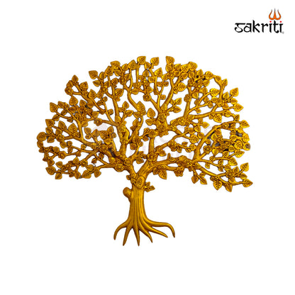 Sacred Needs Brass Tree Wall Mount – 27 Inch (68.6 cm) Height | Decorative Brass Tree of Life Wall Hanging for Home, Pooja Room & Vastu Décor