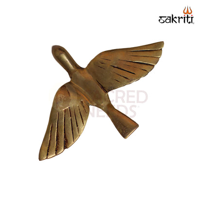 Sacred Needs Brass Bird Wall Mount – 3 Inch (7.6 cm) Height | Decorative Brass Bird Wall Hanging for Pooja Room & Home Décor