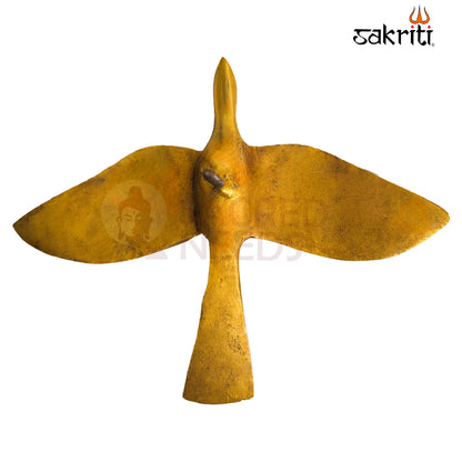 Sacred Needs Brass Bird Wall Mount – 3 Inch (7.6 cm) Height | Decorative Brass Bird Wall Hanging for Pooja Room & Home Décor