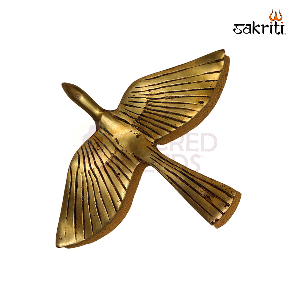 Sacred Needs Brass Bird Wall Mount – 5.4 Inch (13.7 cm) Height | Decorative Brass Bird Wall Hanging for Home Décor & Pooja Room
